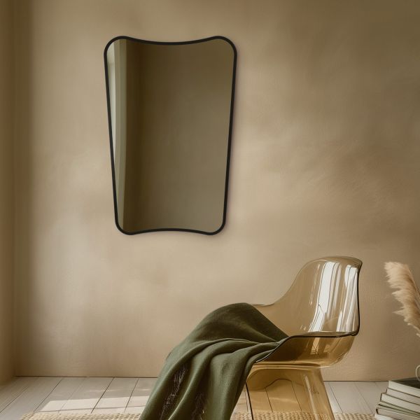 Delphine Mirror 60 x 90cm - Matte Black